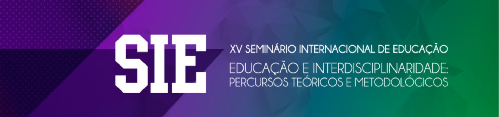 Banner de topo - XV Seminário Internacional de Educação